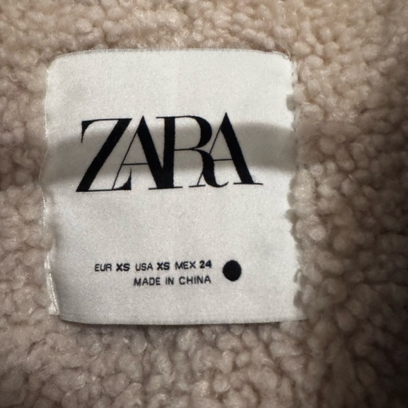 Zara Denim and Shearling Jacket - Picture 2 of 2